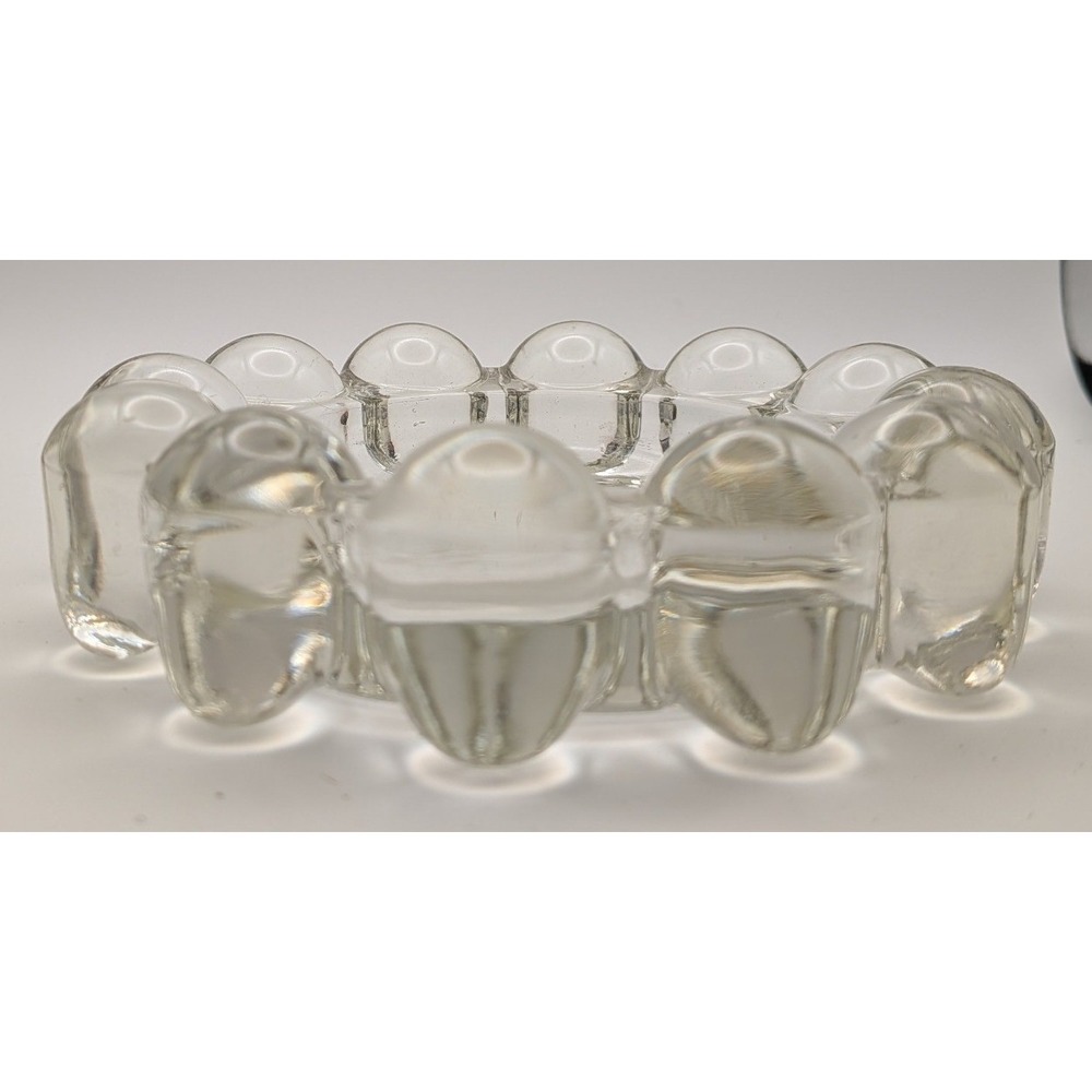 Arcoroc France Glass Ashtrays Unisex OS Clear Vintage Bubble Sierra Set of 2 - Picture 2 of 2